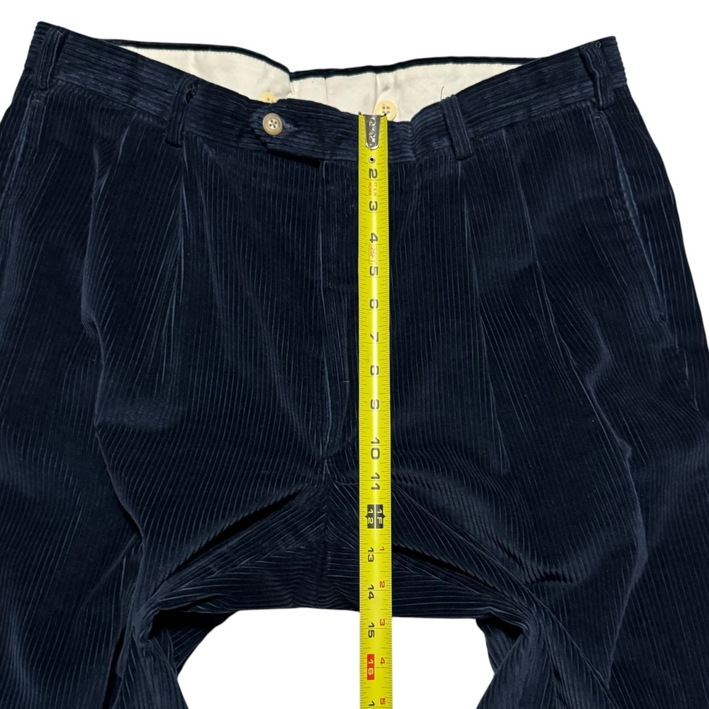 The J.‎ Peterman Company Navy Blue Straight Leg Corduroy Pants Men's 38x33 Wear - Picture 7 of 9